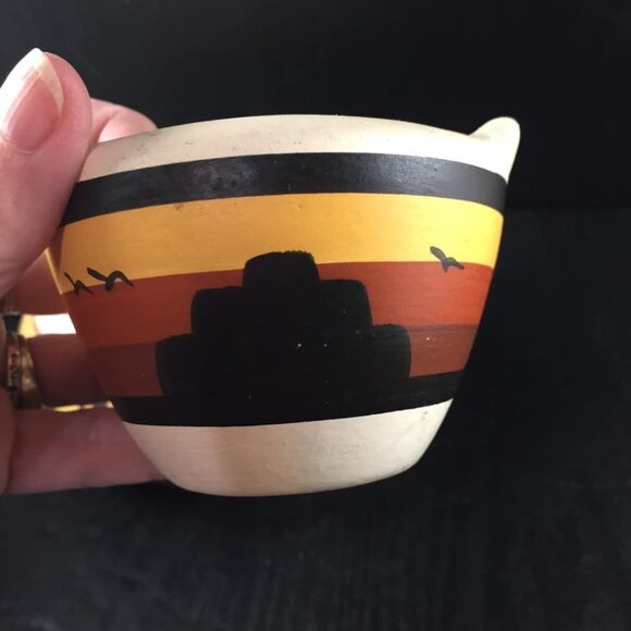 2 Pieces of EBEE Collection Southwestern Pottery Decor Bowls Planter Native Amer - Picture 6 of 9